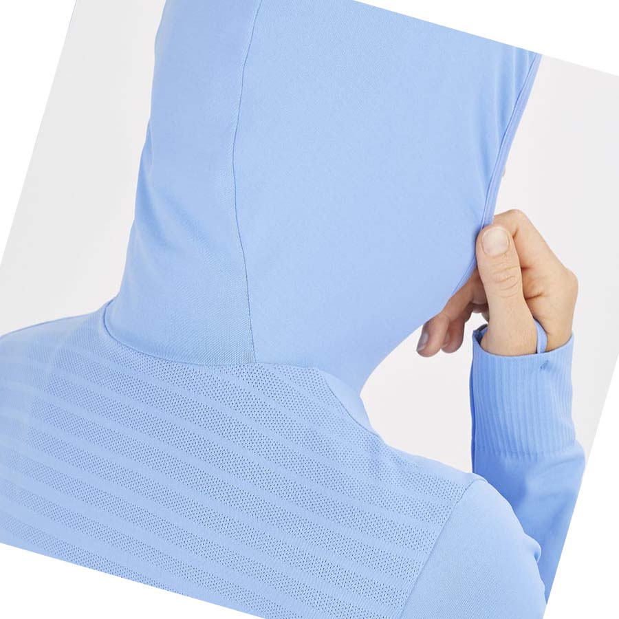 Sudadera Con Capucha Salomon ESSENTIAL SEAMLESS Mujer Azules | MX 2530FDN